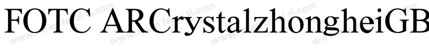 FOTC ARCrystalzhongheiGB Medium字体转换